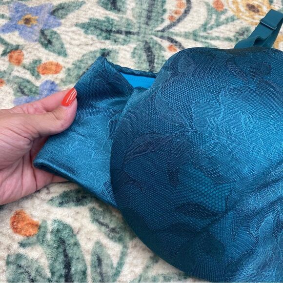 Cacique Lightly Lined Balconette Bra 38DD blue - Picture 3 of 10